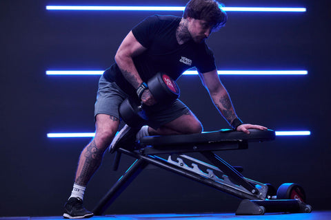 Man using Versa Gripps during a workout