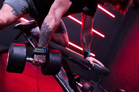 Versa Gripps pro series being used for weightlifting in the gym