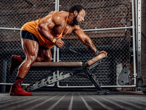 Weightlifting using Versa Gripps During a workout