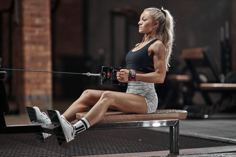 Woman workig out using Versa Gripps